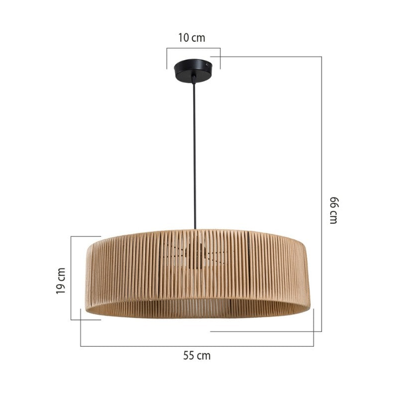 Lampada da Soffitto Roya Carta intrecciata effetto Bambù