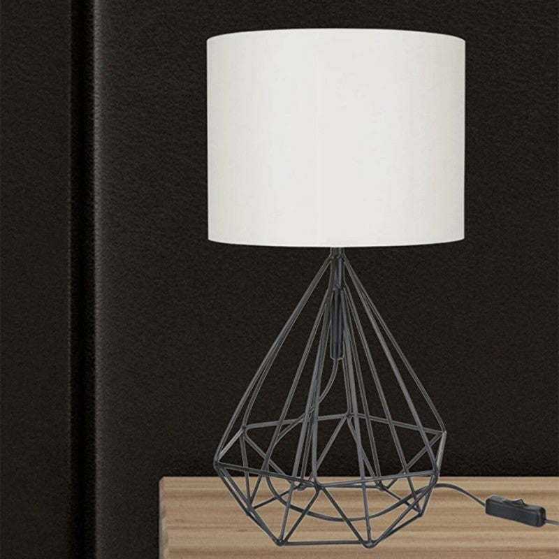 Lampada da tavolo Pena nero bianco 46,5 cm per ufficio