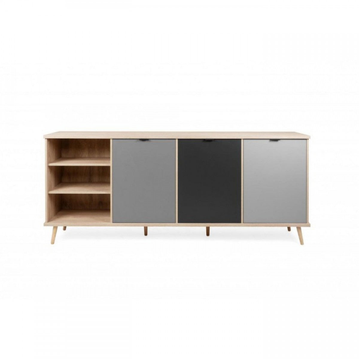 Credenza 3 Ante e scaffali Porta Tv madia 210 cm Mobile da salotto
