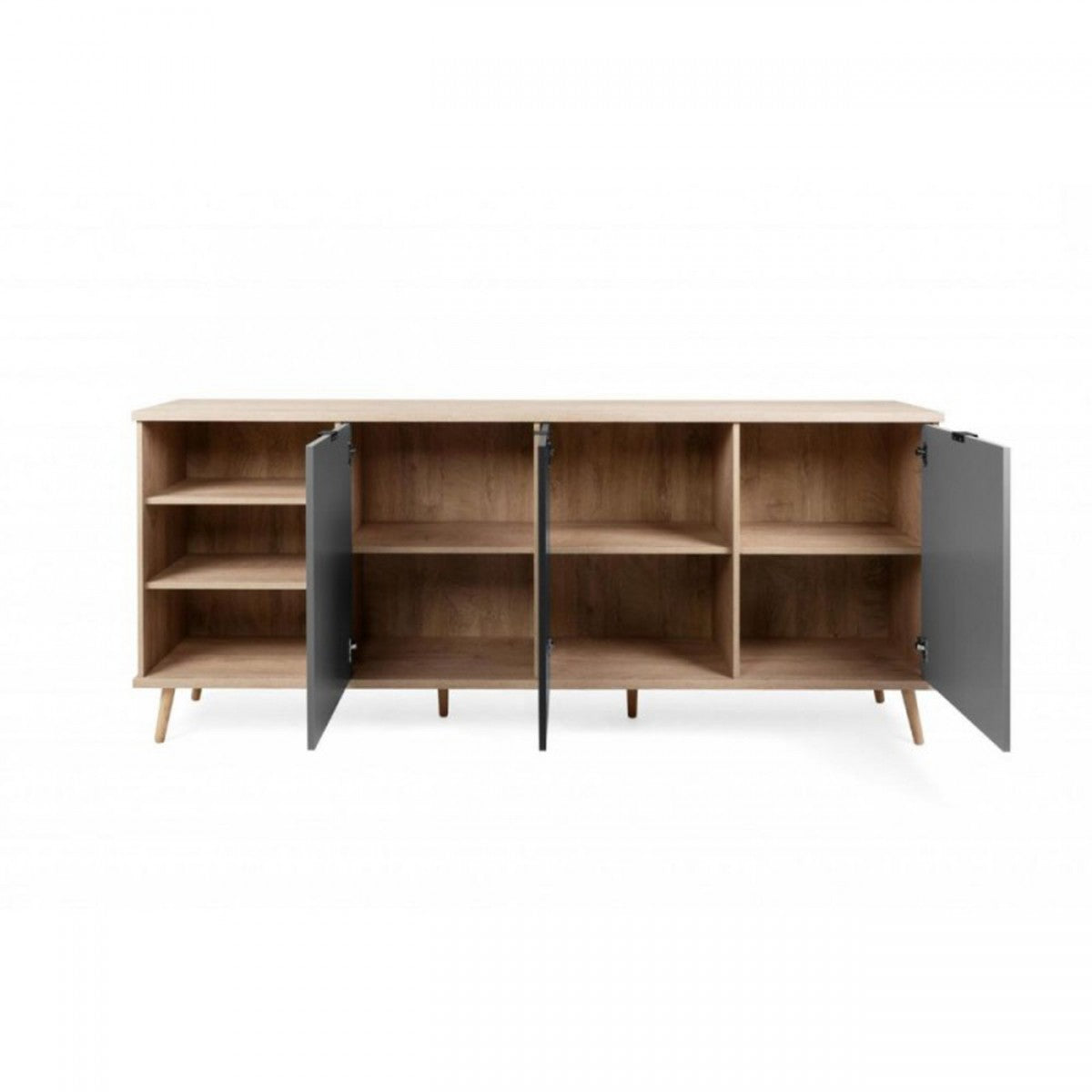 Credenza 3 Ante e scaffali Porta Tv madia 210 cm Mobile da salotto