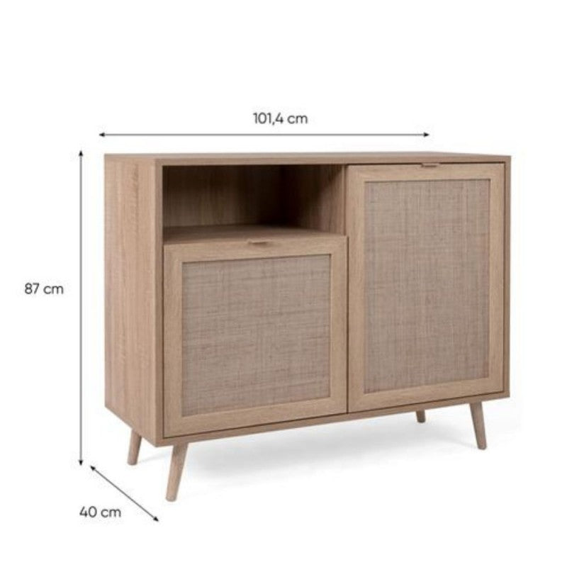 Credenza Madia 2 Ante effetto Vimini da interno Salone