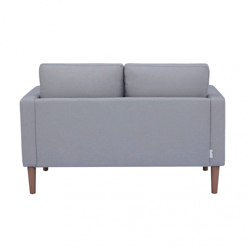 Divano 2 posti Grigio Chiaro 124x73x82 cm con gambe in polipropilene