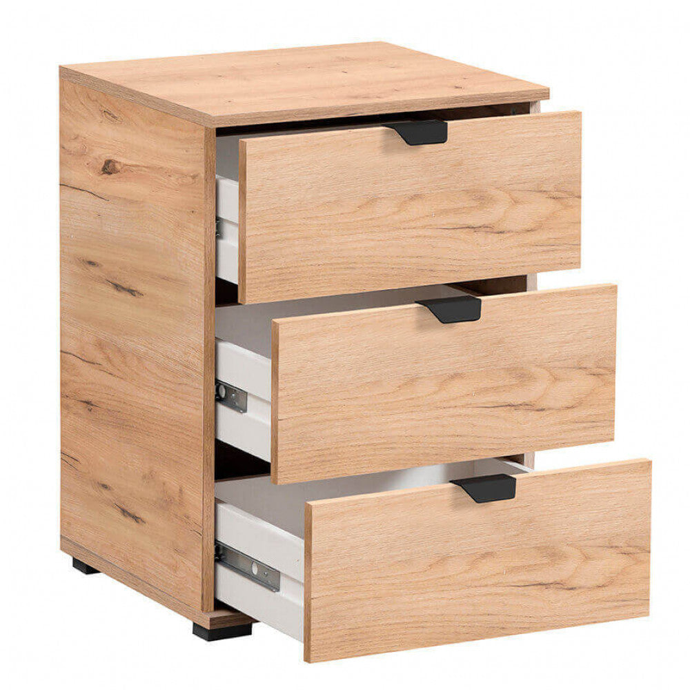 Comodino in Truciolare Bilaminato Rovere Chiaro 45x40x63 cm