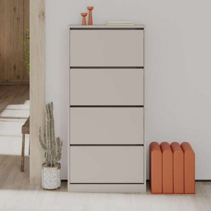 Scarpiera Legno Mocha 4 ante Doppie a Ribalta