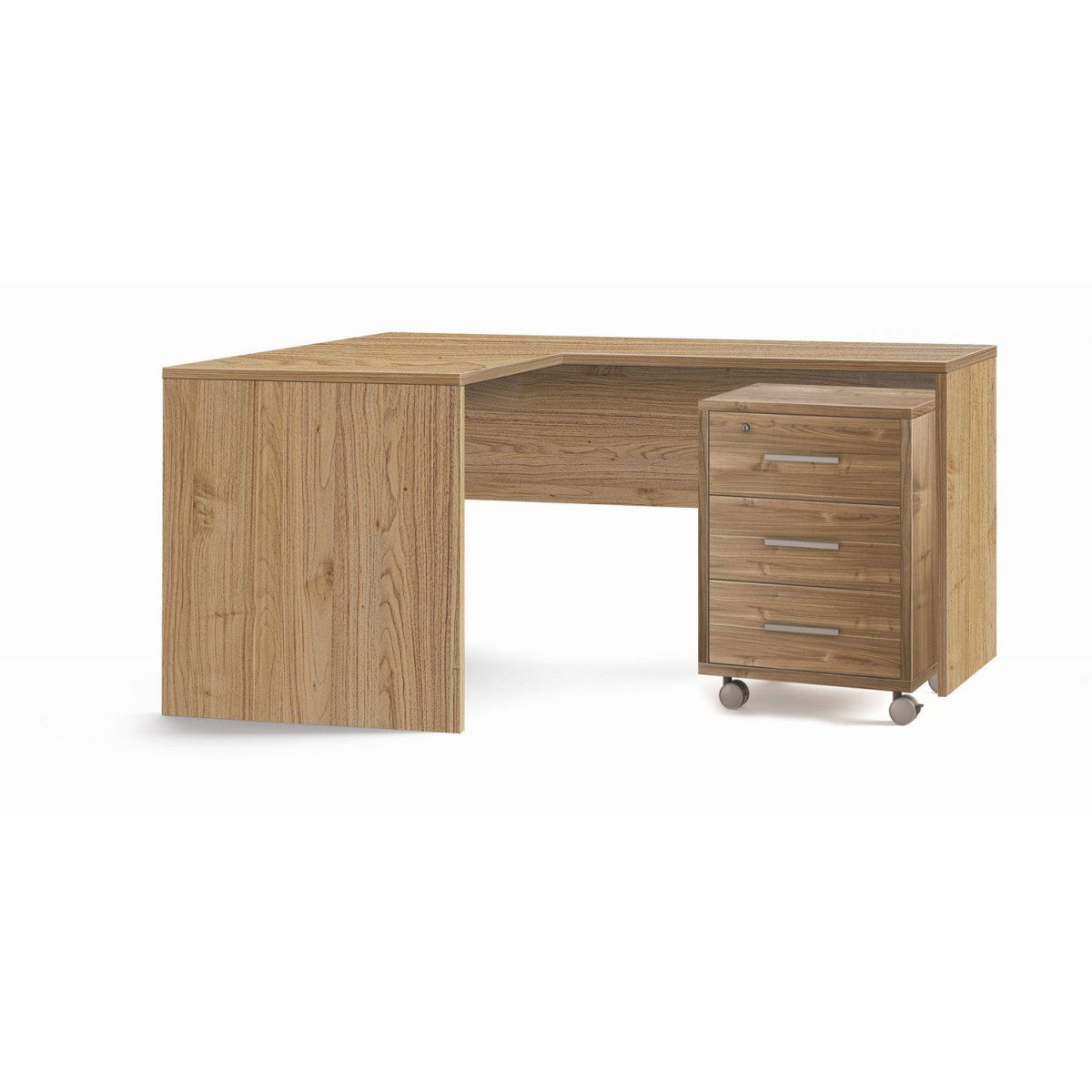 Scrivania 160x150 Legno Angolare Sinistra Noce Moderna Ufficio Studio