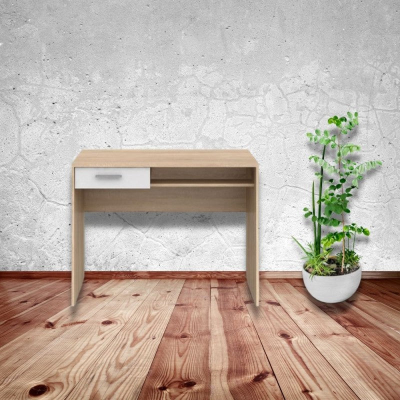 Scrivania Rovere con Cassetto bianco 100 cm da Ufficio