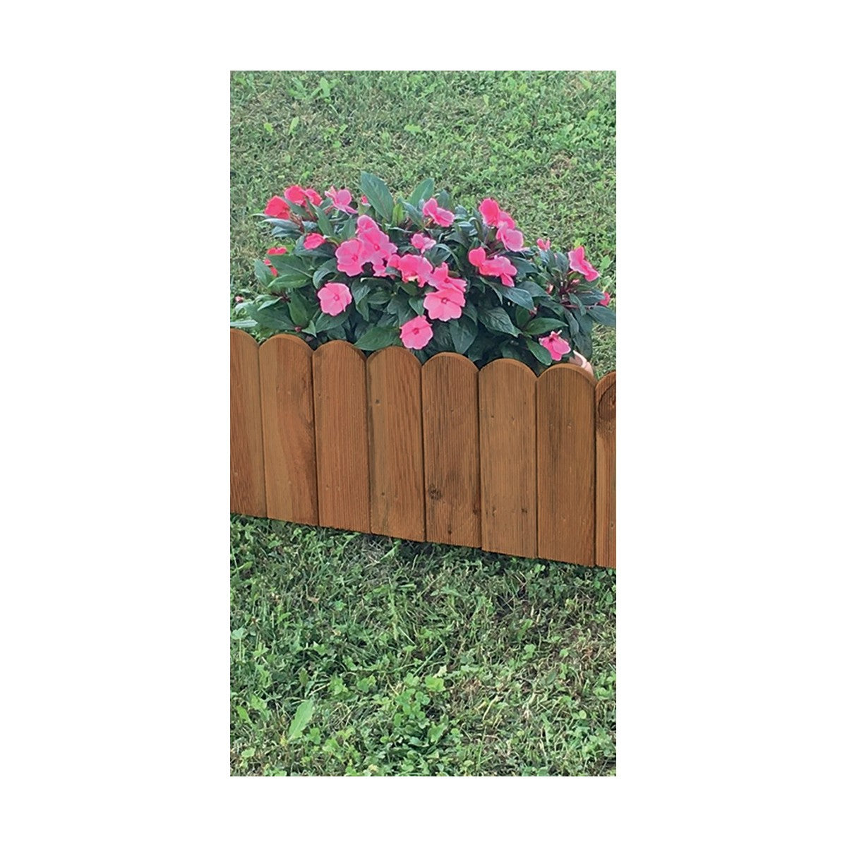 Steccato Bordura Aiuola 120 cm da Giardino Recinzione Staccionata In Legno Pino