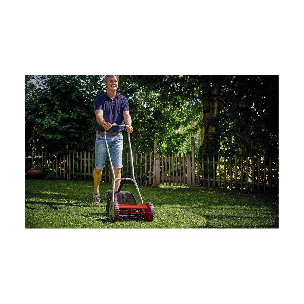 Tagliaerba a Spinta Giardinaggio Tosaerba senza Filo Manuale Leggero 30 cm