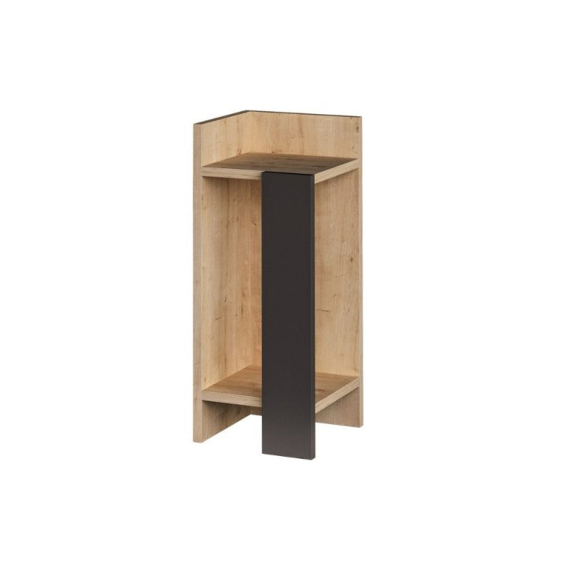 Comodino in Rovere design Elos sinistro 27x25x60 cm