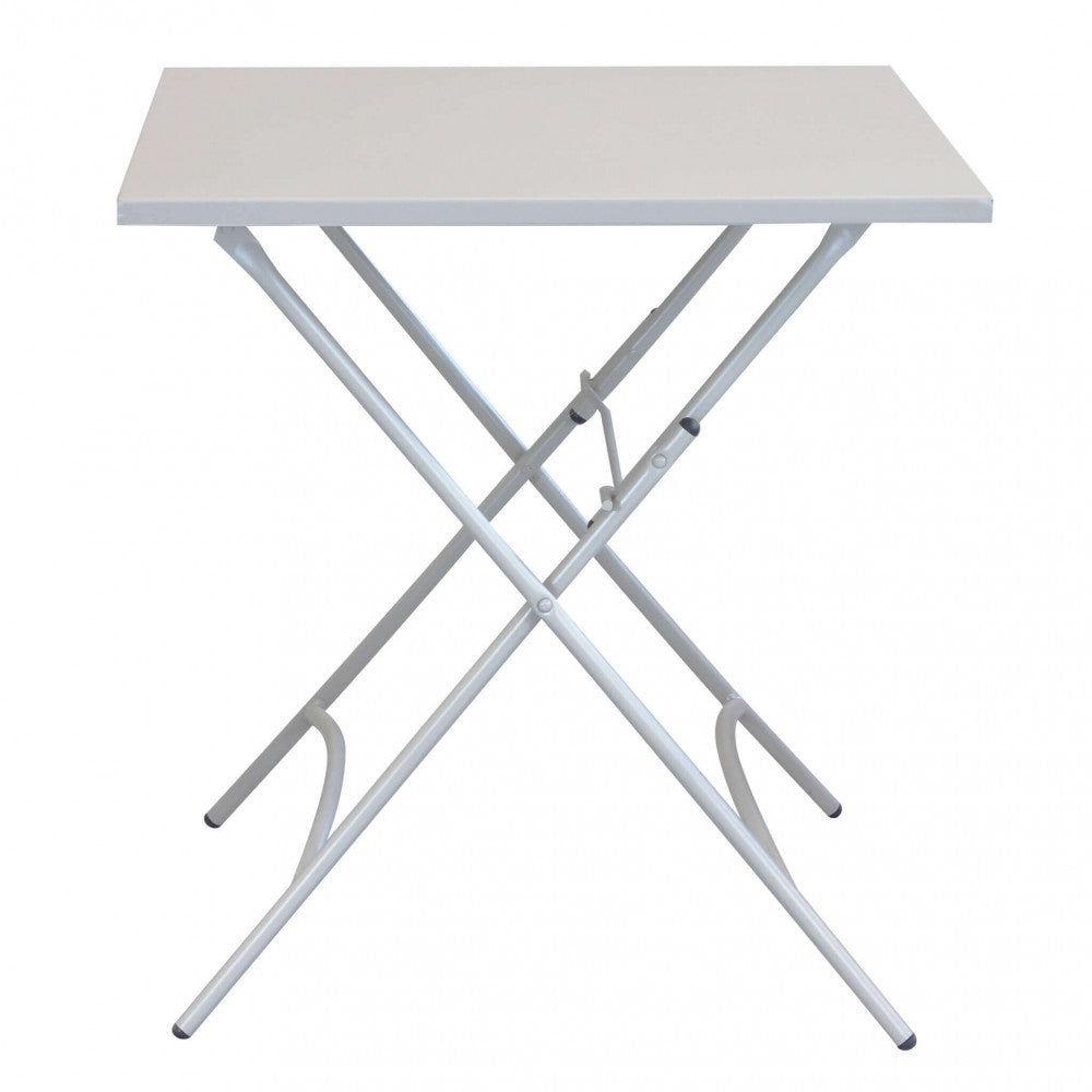 Tavolo Pieghevole in Acciaio per Esterno Giardino Terrazzo 70 x 70 x 72 cm
