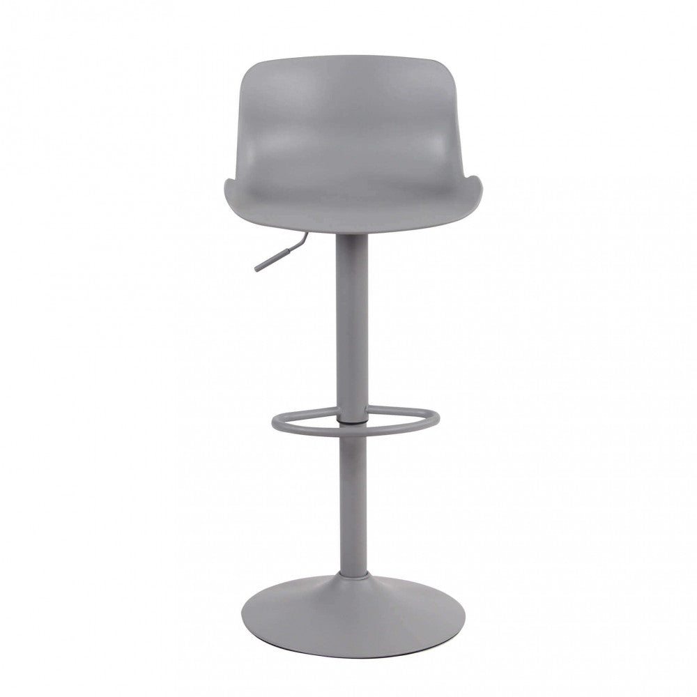 Sgabello Alto Grigio Design Seduta in Plastica da Cucina Bar Moderno