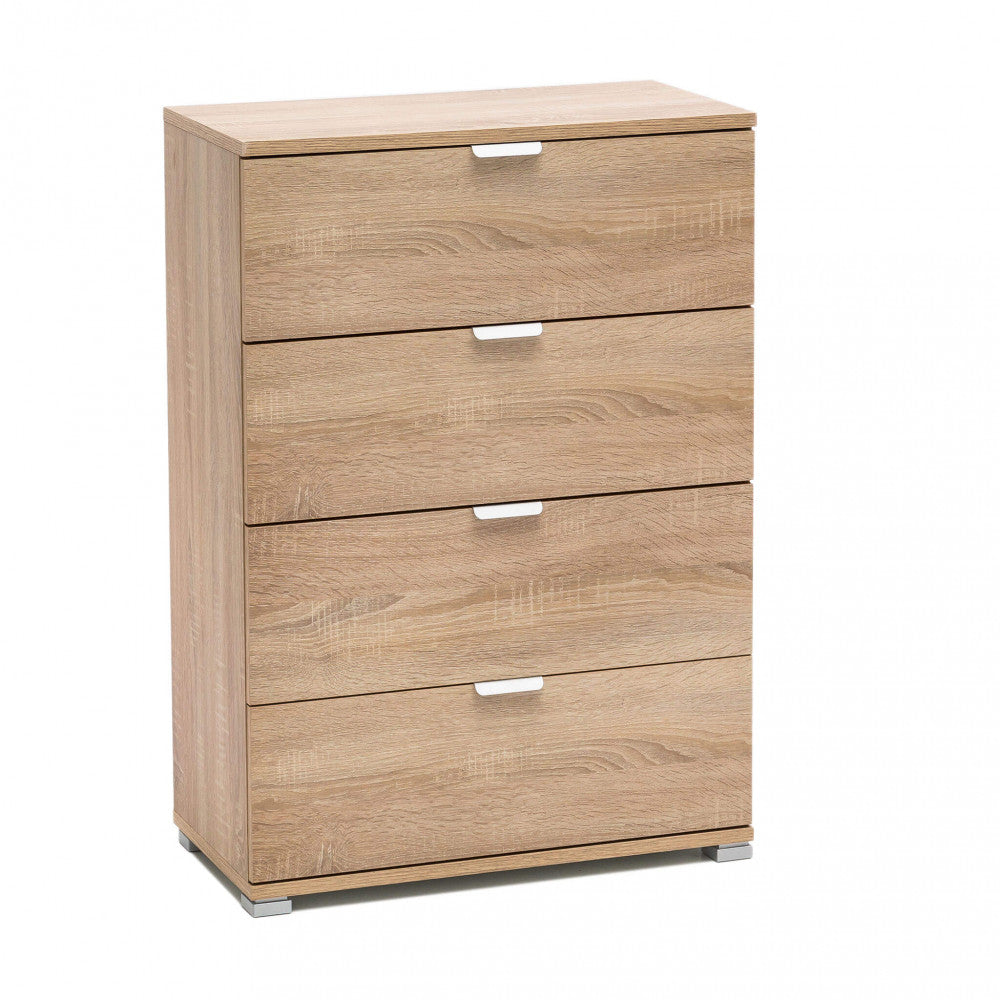 Cassettiera 60x38x85 cm marrone chiaro moderna e funzionale
