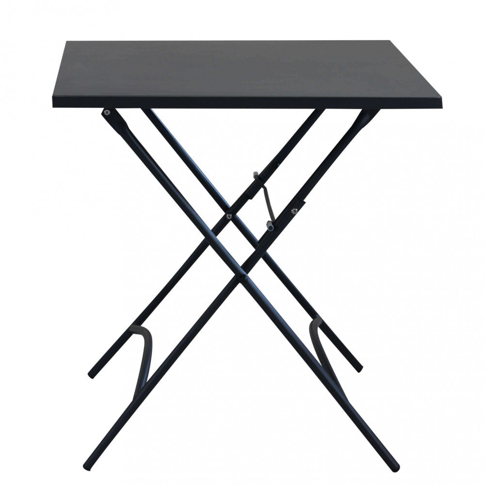 Tavolo Pieghevole in Acciaio per Esterno Giardino Terrazzo 70 x 70 x 72 cm