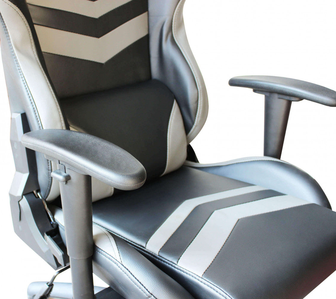 Poltrona da Gaming Grigia ergonomica con Braccioli