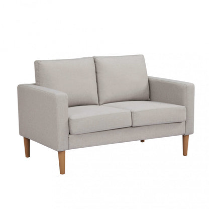 Divano 2 posti Beige 124x73x82 cm con Gambe in Polipropilene