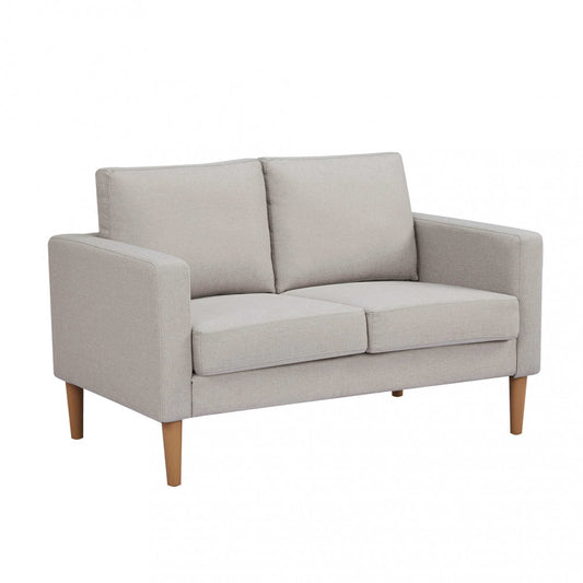 Divano 2 posti Beige 124x73x82 cm con Gambe in Polipropilene