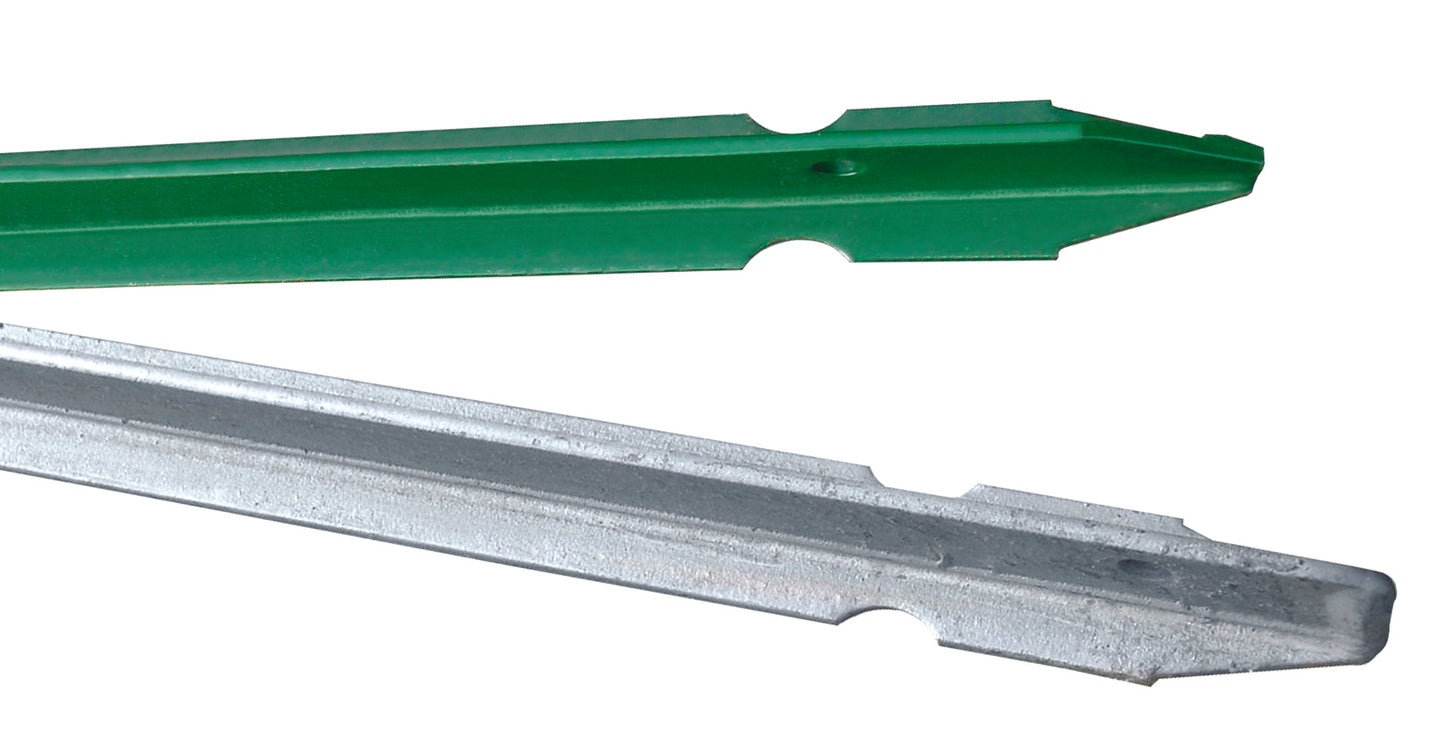 10 Paletti 125 cm in Ferro Plastificato per Recinzioni Verde