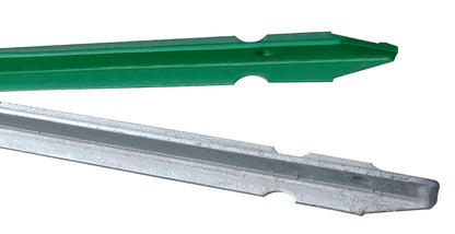 10 Paletti 125 cm in Ferro Plastificato per Recinzioni Verde