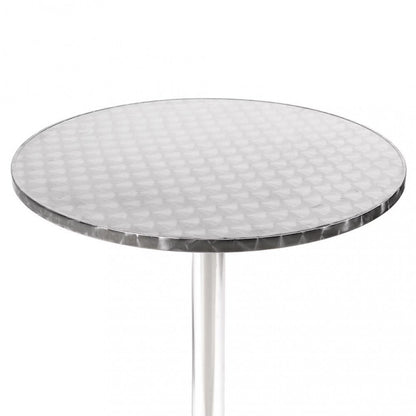 Tavolo a Colonna Rotondo Ø70 cm in Alluminio per Interno ed Esterno