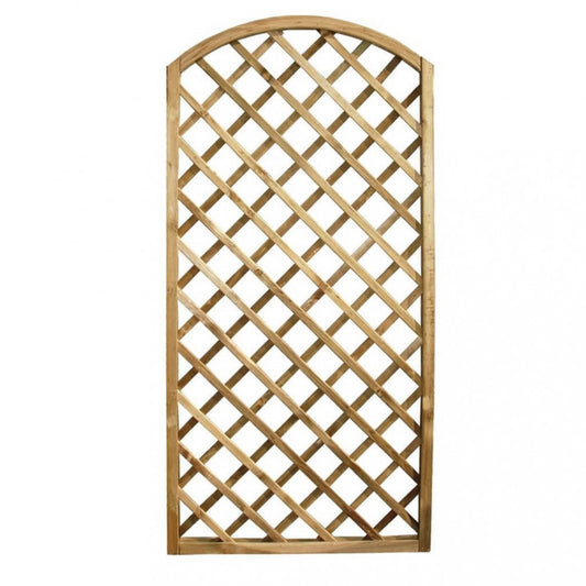 Griglia Arco in Legno 90x180 cm Marrone per Piante Rampicanti