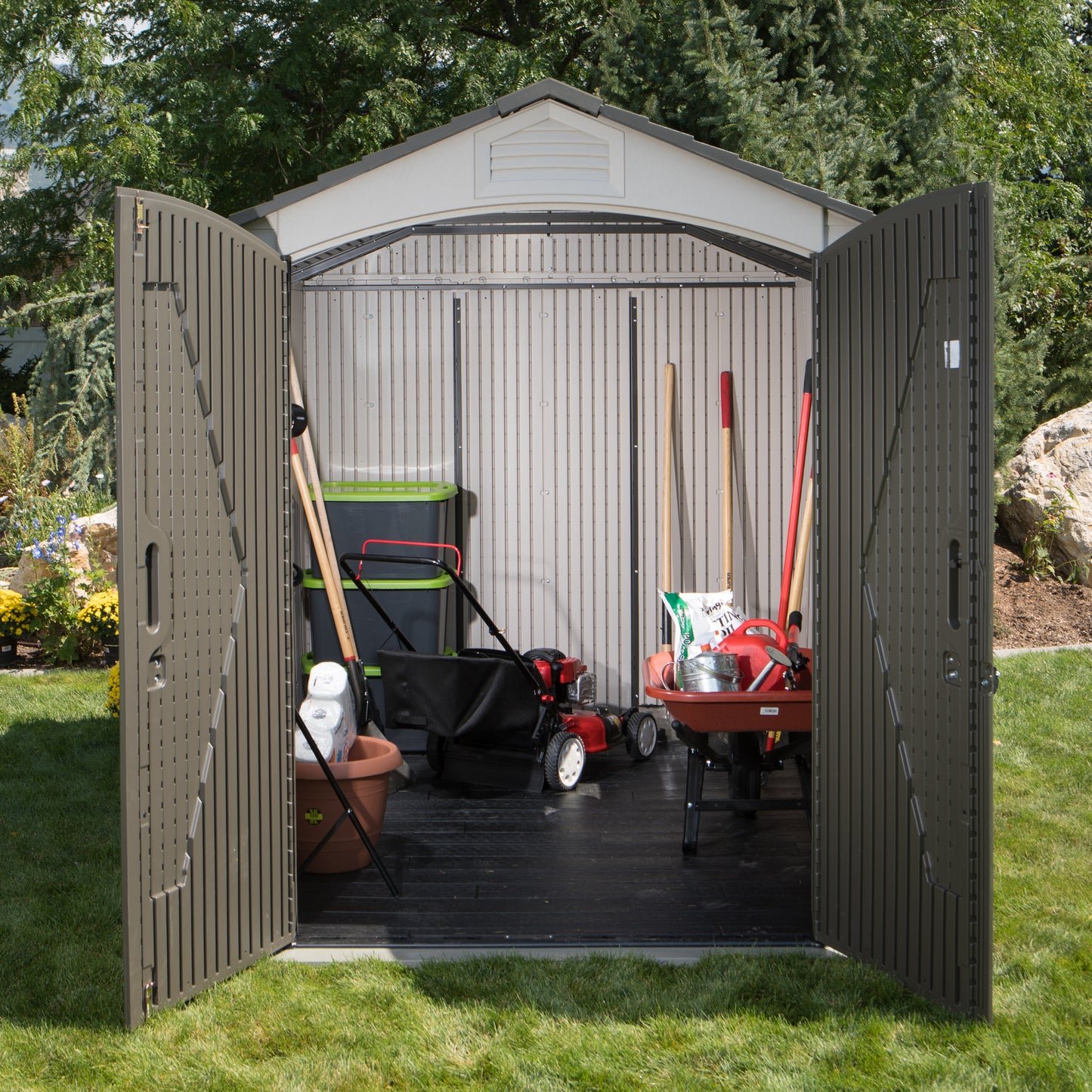 Casetta in Resina 2x3 PVC Esterno Ricovero Porta Attrezzi da Giardino Mobile Box