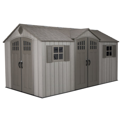 Casetta Box 4.5x2.5 Ricovero Attrezzi Giardino in Resina Armadio Esterno Capanno