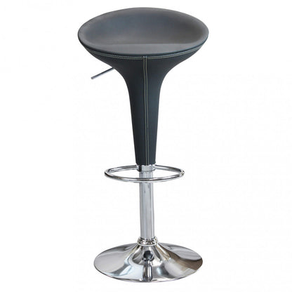 Sgabello grigio in Metallo e Plastica Regolabile 78 cm