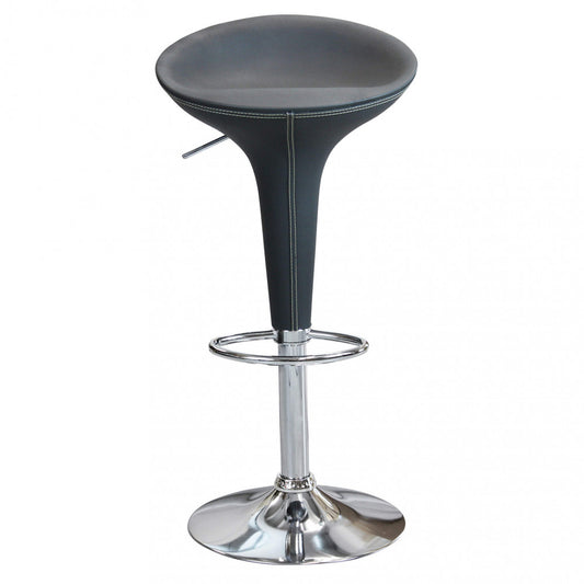 Sgabello grigio in Metallo e Plastica Regolabile 78 cm