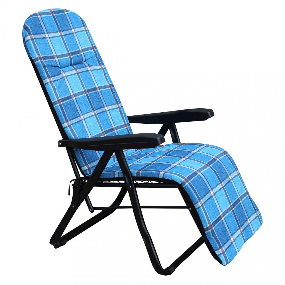 Sdraio automatica multicolor blu e verde scozzese