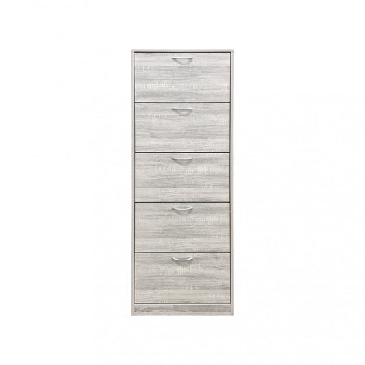Scarpiera Grigio chiaro 5 Ante Salvaspazio 60x24x180 cm