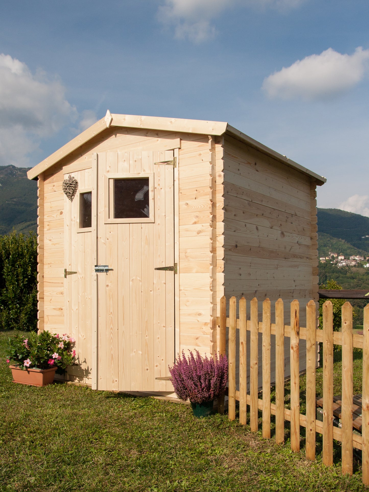 Casetta in Legno 19 mm da Esterno Giardino 2x2 mt Block House Porta Attrezzi da Esterno