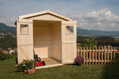 Casetta in Legno 19 mm da Esterno Giardino 2x2 mt Block House Porta Attrezzi da Esterno