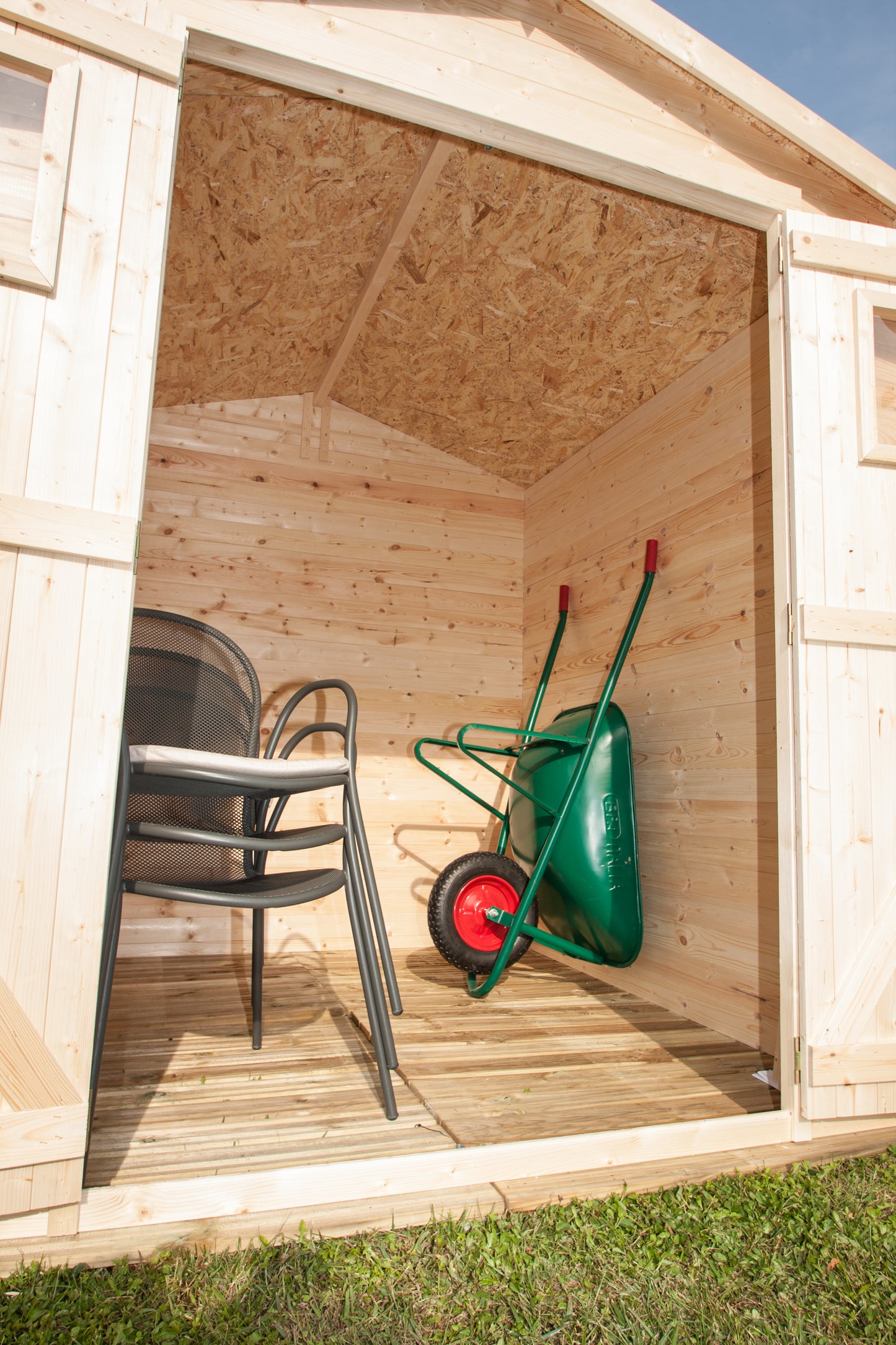 Casetta in Legno 19 mm da Esterno Giardino 2x2 mt Block House Porta Attrezzi da Esterno