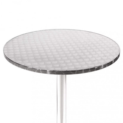 Tavolo Rotondo a Colonna in Alluminio Ø60 cm per Interno ed Esterno