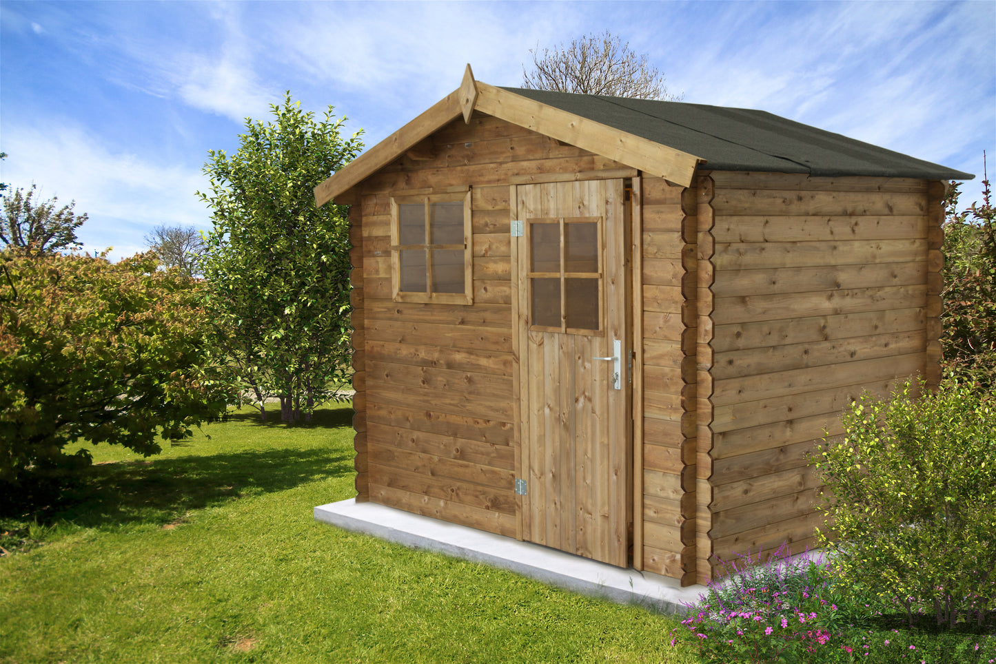 Casetta in Legno Impregnata 2.6x2 19 mm Box per Attrezzi