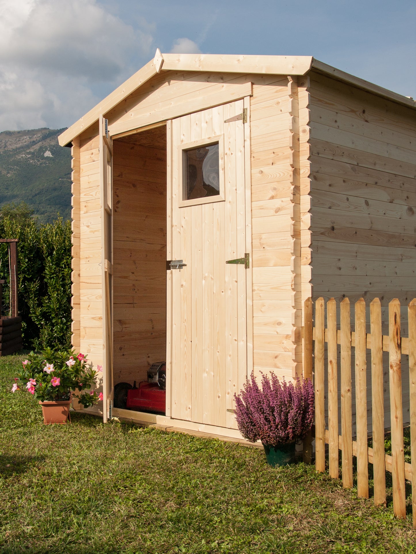 Casetta in Legno 1.8 x1.3 mt da Esterno Giardino 19mm Box Casa per Attrezzi