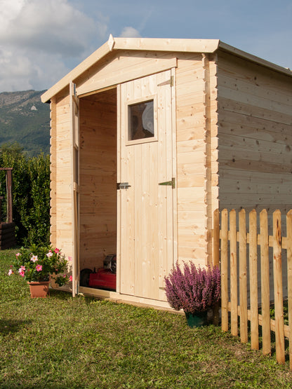 Casetta in Legno 1.8 x1.3 mt da Esterno Giardino 19mm Box Casa per Attrezzi