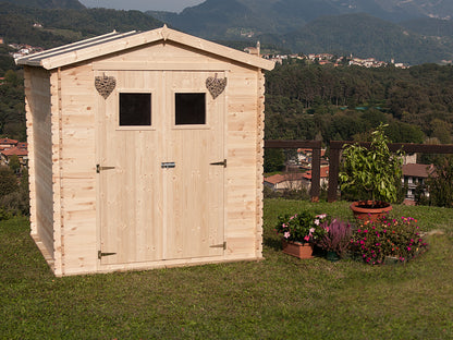 Casetta in Legno 1.8 x1.3 mt da Esterno Giardino 19mm Box Casa per Attrezzi