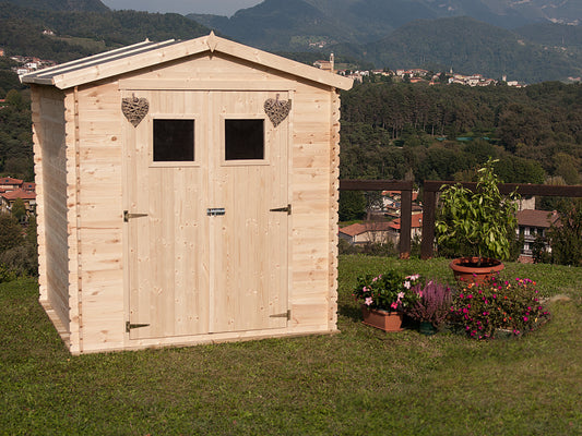 Casetta in Legno 1.8 x1.3 mt da Esterno Giardino 19mm Box Casa per Attrezzi