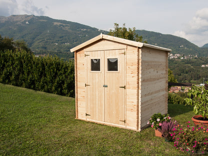 Casetta in Legno 1.8 x1.3 mt da Esterno Giardino 19mm Box Casa per Attrezzi