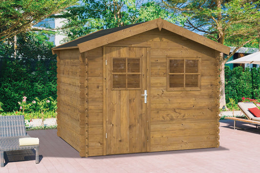 Casetta in Legno Impregnata 2.6x2 19 mm Box per Attrezzi
