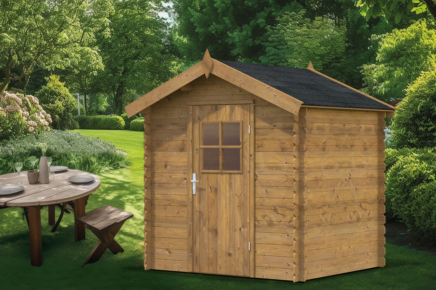 Casetta di Legno Impregnata 200x170 cm spessore 19 mmBox per Attrezzi Giardino