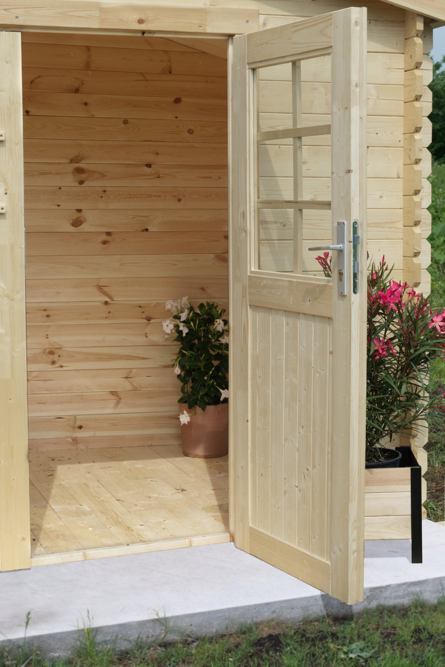 Casetta in Legno 2,5x2,5 da Giardino 28 mm Block House Porta Attrezzi