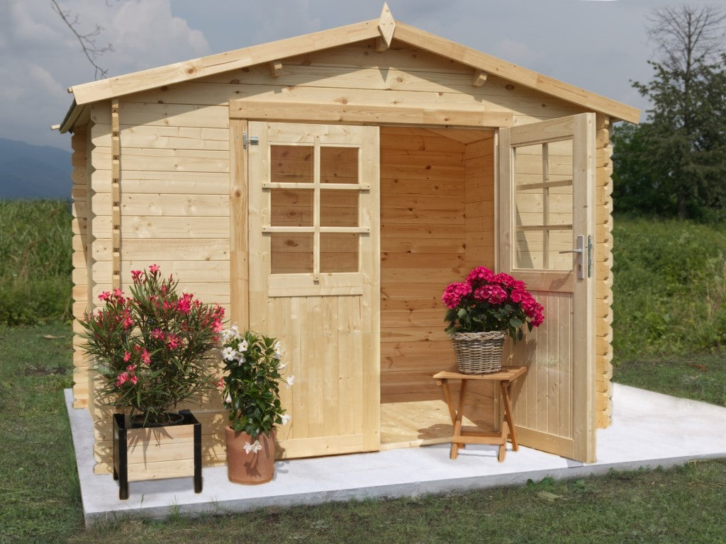 Casetta da Giardino Rimessa per Attrezzi 3x2 Block House spessore 28 mm