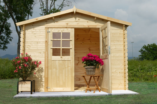 Casetta da Giardino Rimessa per Attrezzi 3x2 Block House spessore 28 mm