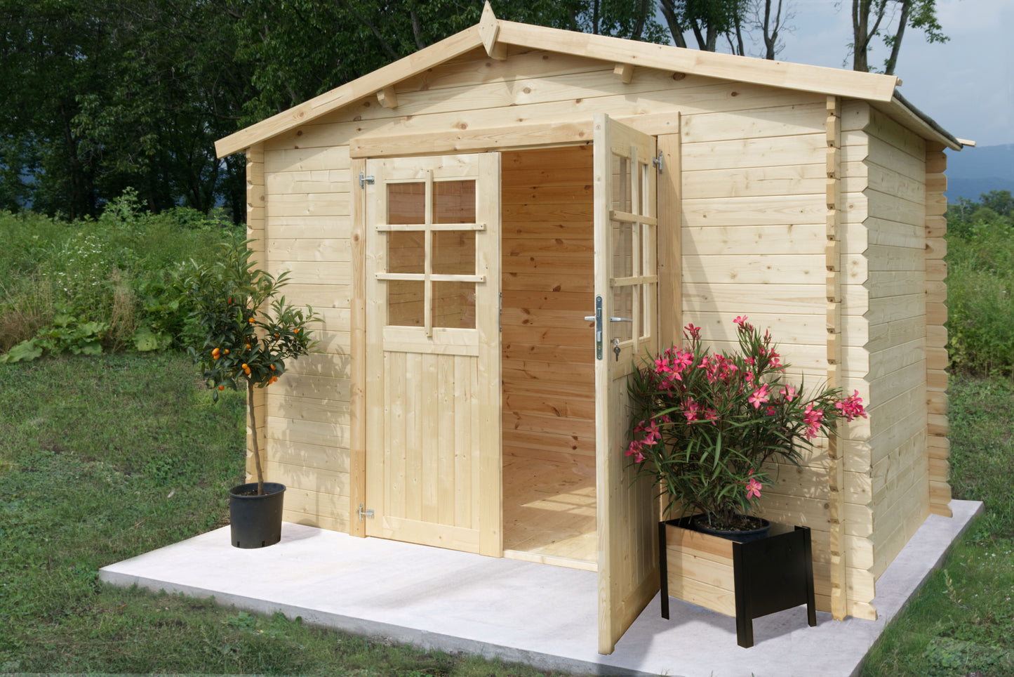 Casetta da Giardino Rimessa per Attrezzi 3x2 Block House spessore 28 mm