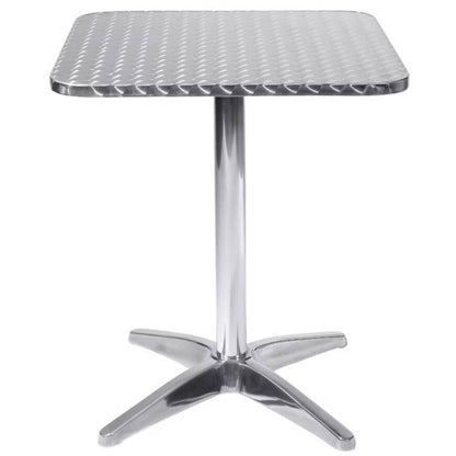 Tavolo a Colonna Quadrato 70x70 cm in Alluminio per Interno ed Esterno