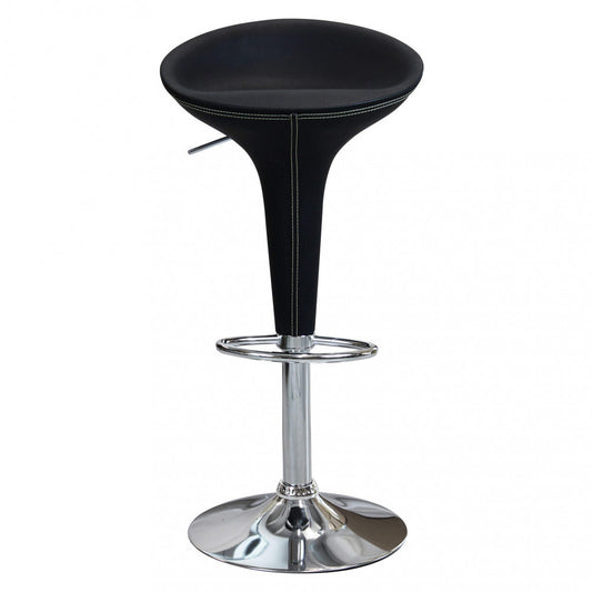 Sgabello Nero in Metallo e Plastica Regolabile 78 cm