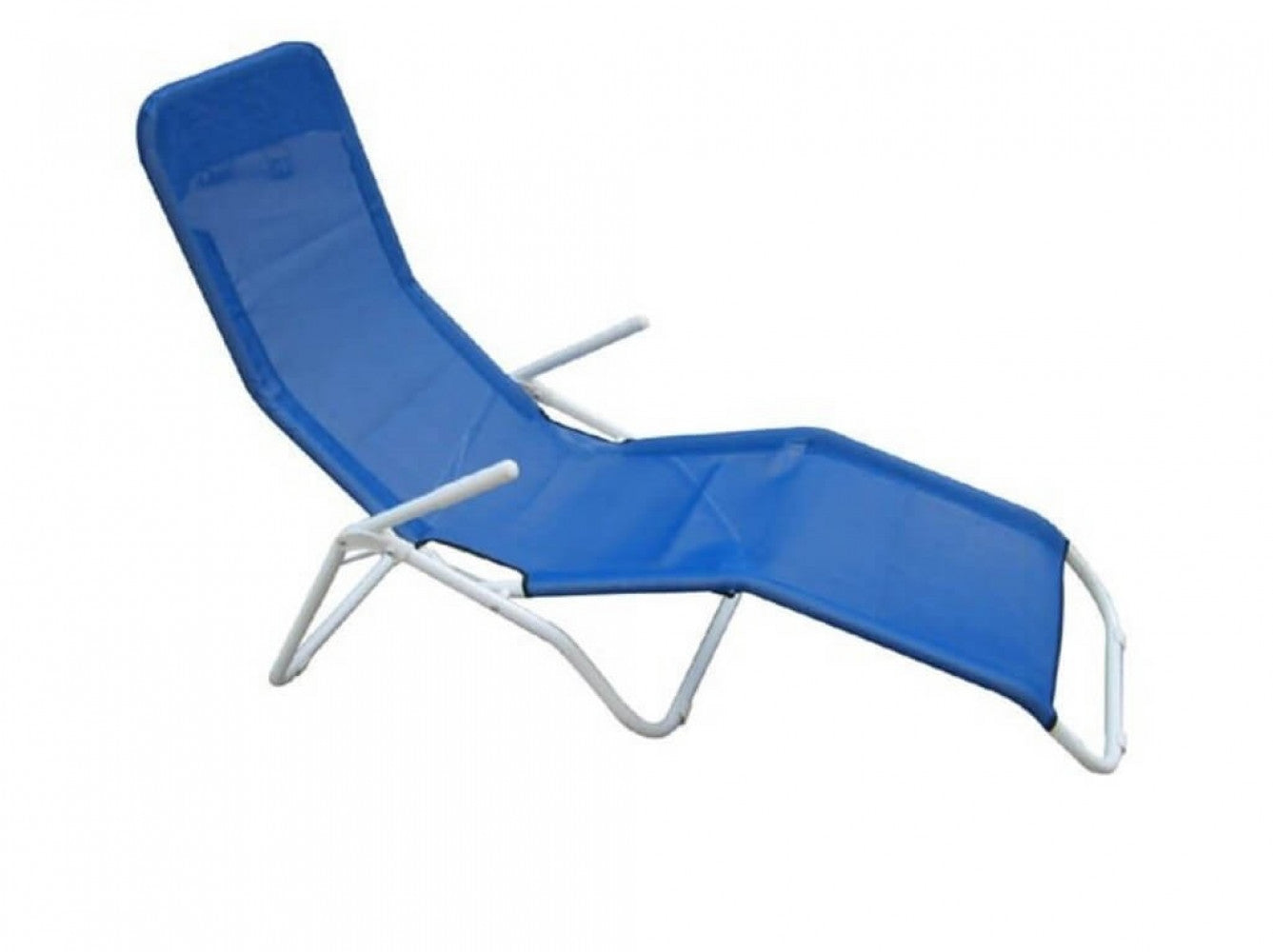 Sdraio pieghevole tessile blu azzurro o bianca