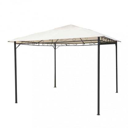 Gazebo 3x4 Beige con Struttura Antracite per Esterno Terrazzo